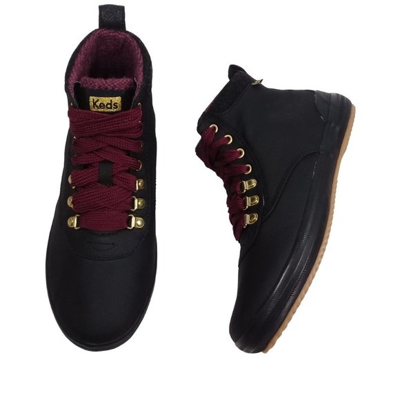 Keds Women's Water-Resistant Canvas Scout II Black Boots Size 7.5W - Picture 3 of 13